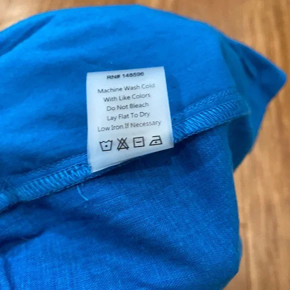 Universal Standard Linen Blend Juniper shorts in Mykonos blue, NWT, Size 6-8 - Picture 7 of 9